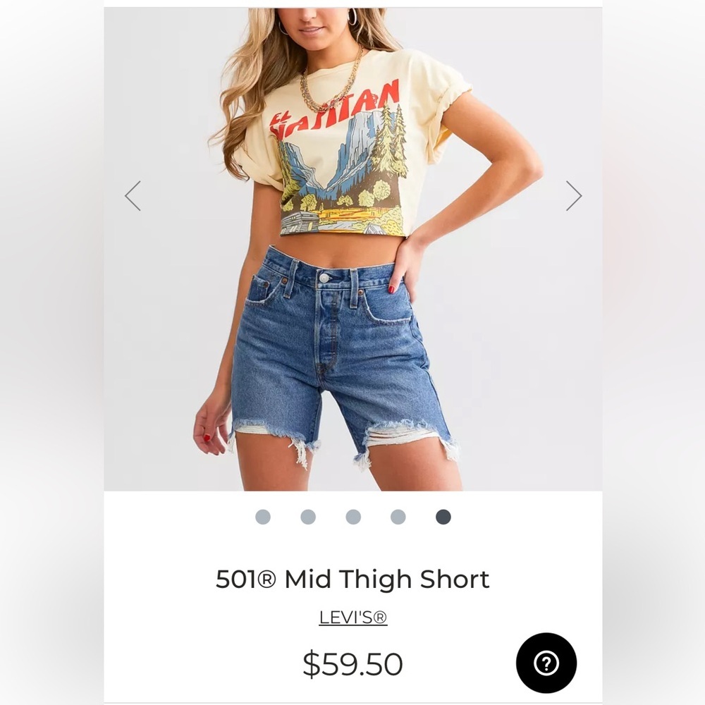 NWT Levi’s 501® Mid Thigh Short - Picture 6 of 6